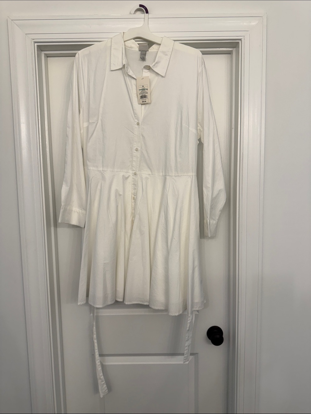 Target A New Day White Collared Button Shirt Dress